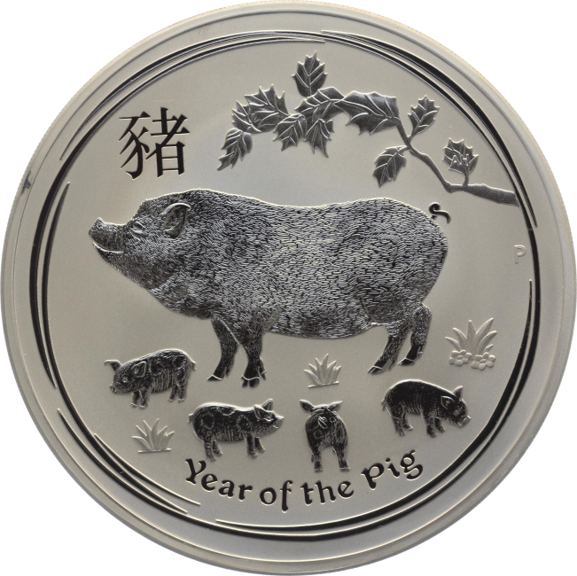 Australien 30 Dollars 2019 Year Of The Pig - 1 kg Feinsilber